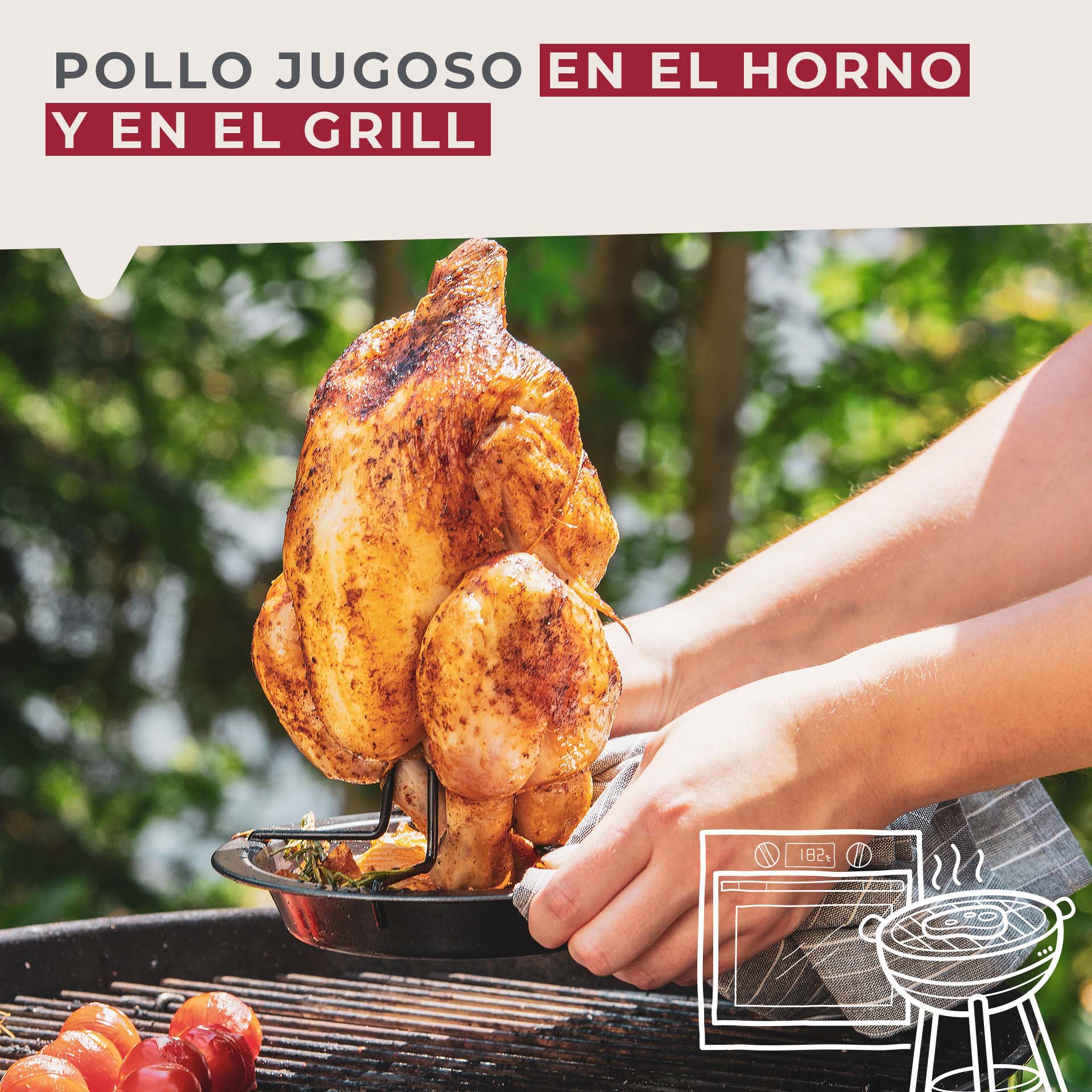 Soporte para asar pollo