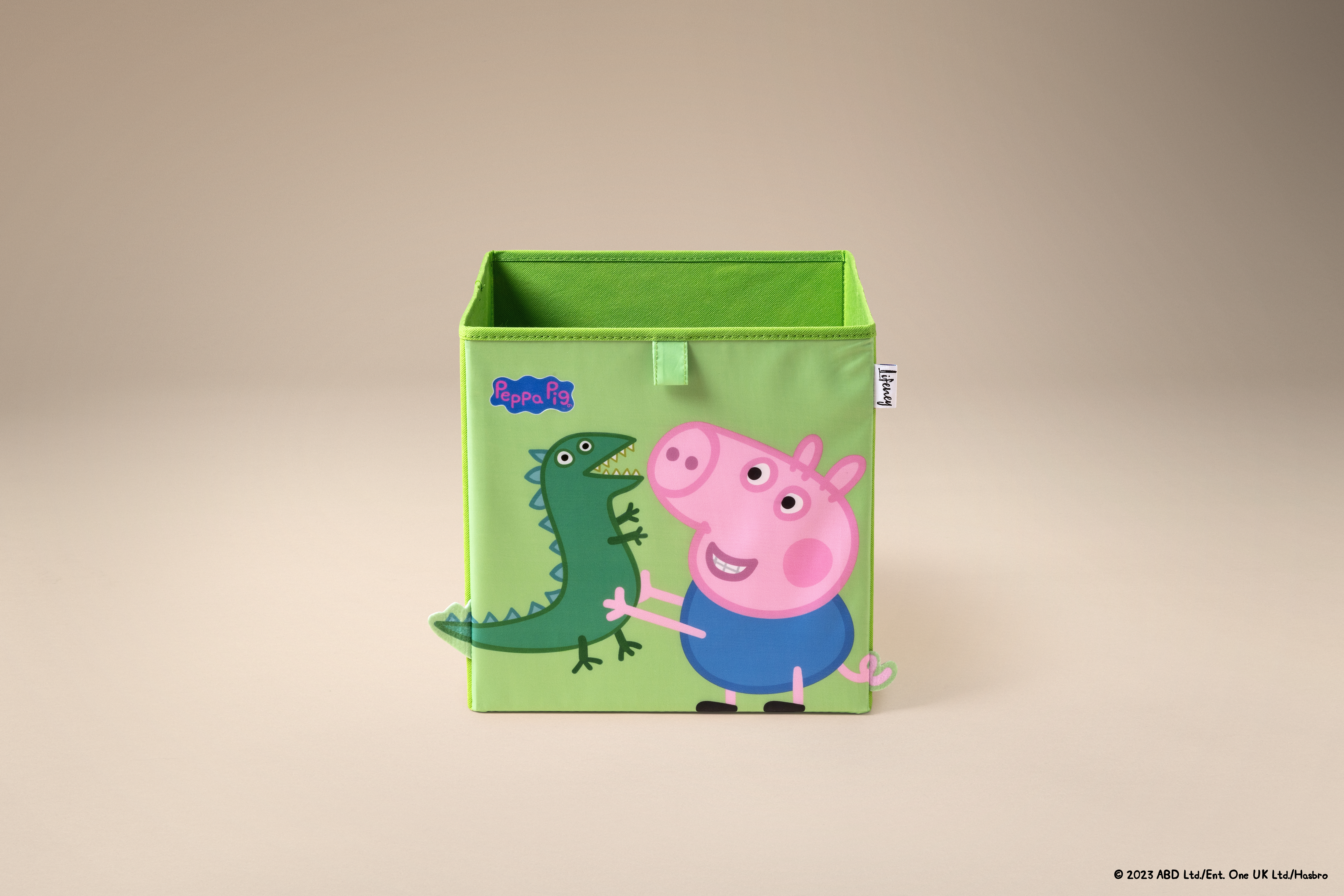 Caja de Almacenamiento Lifeney Peppa Pig George y Dino con Detalles en 3D, Diseño de Peppa Pig, Ideal para Organizar Juguetes, 5 Años de Garantía