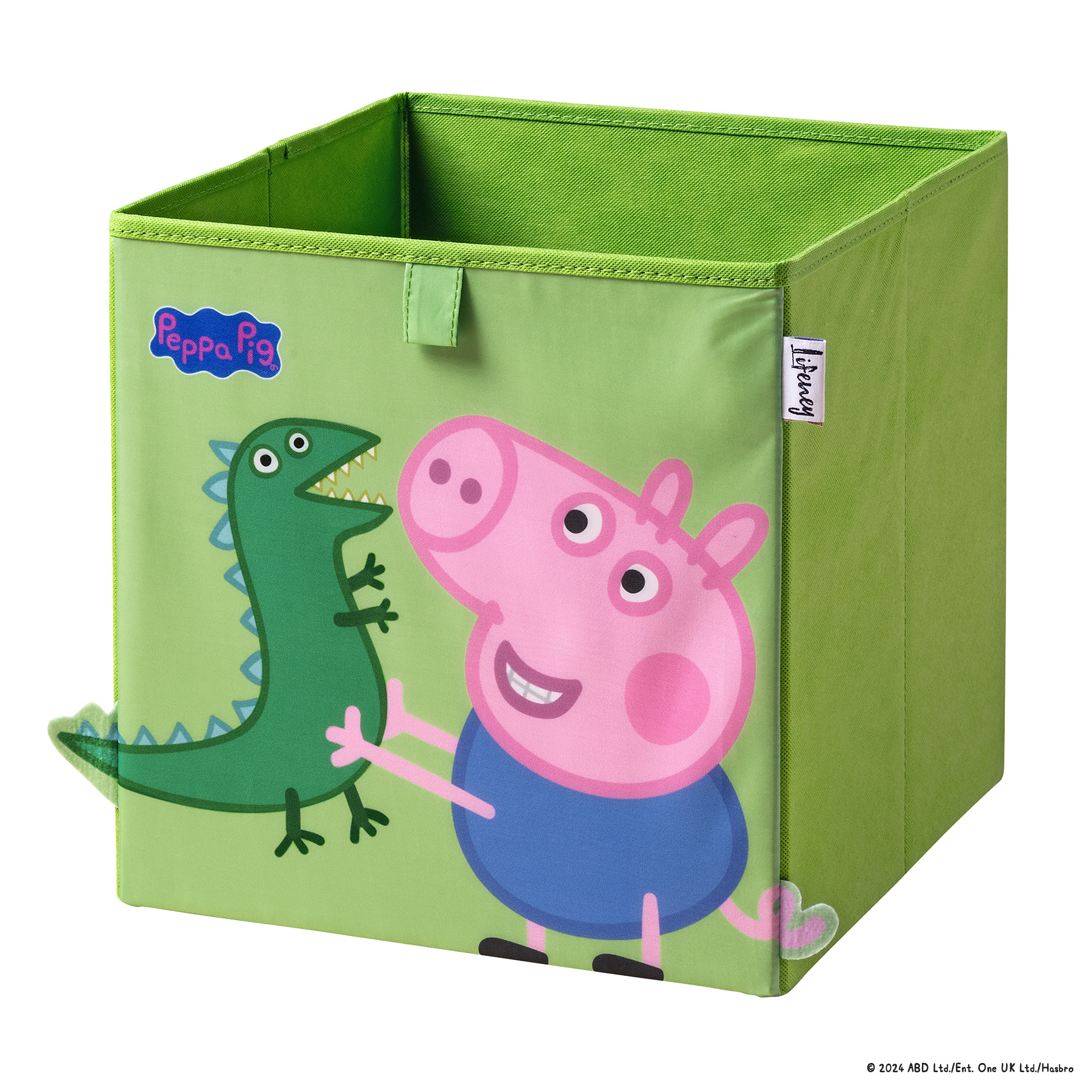 Caja de Almacenamiento Lifeney Peppa Pig George y Dino con Detalles en 3D, Diseño de Peppa Pig, Ideal para Organizar Juguetes, 5 Años de Garantía