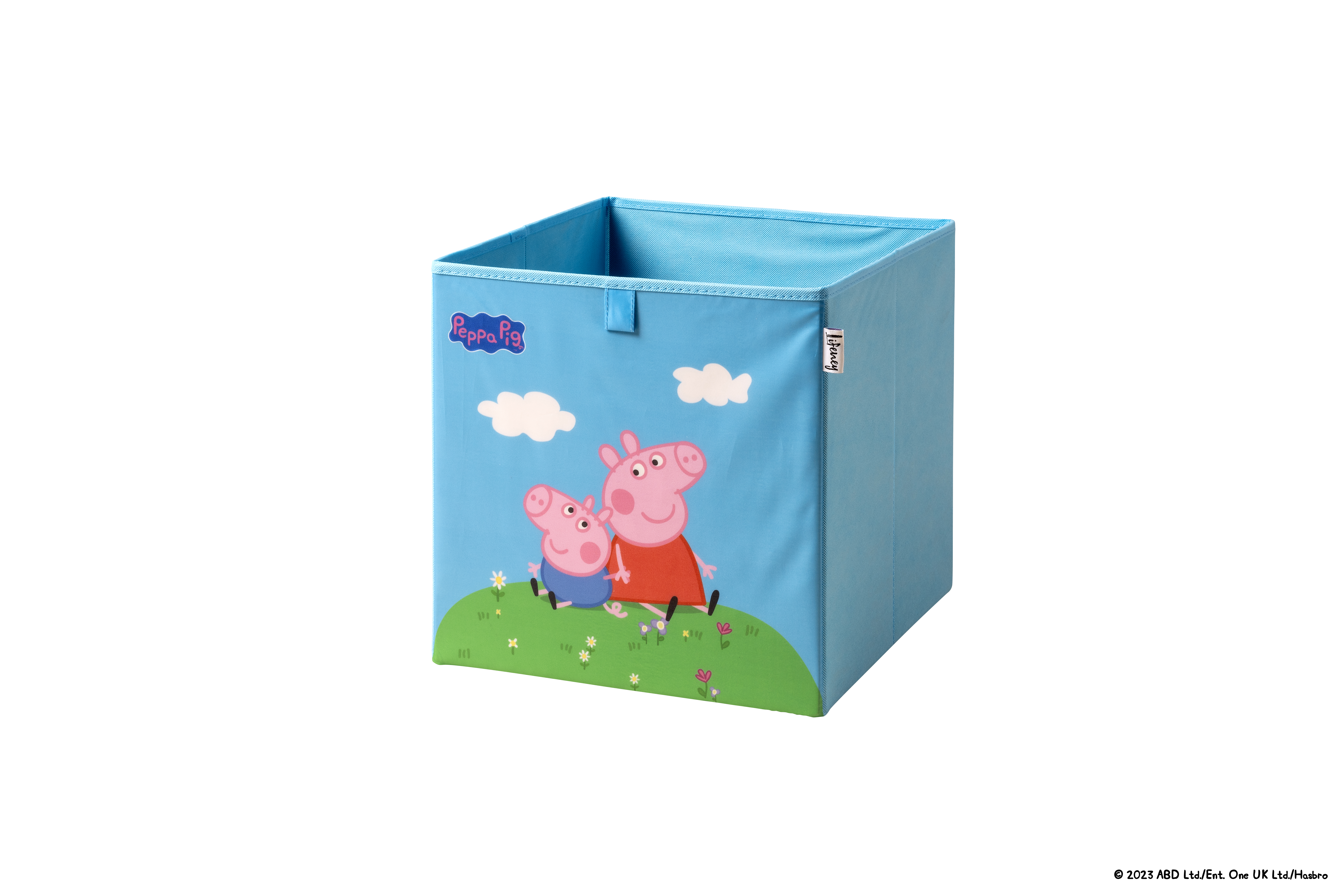  Aufbewahrungsbox Lifeney – Peppa y George sentados, caja de almacenamiento para niños, diseño de Peppa Pig, garantía de 5 años