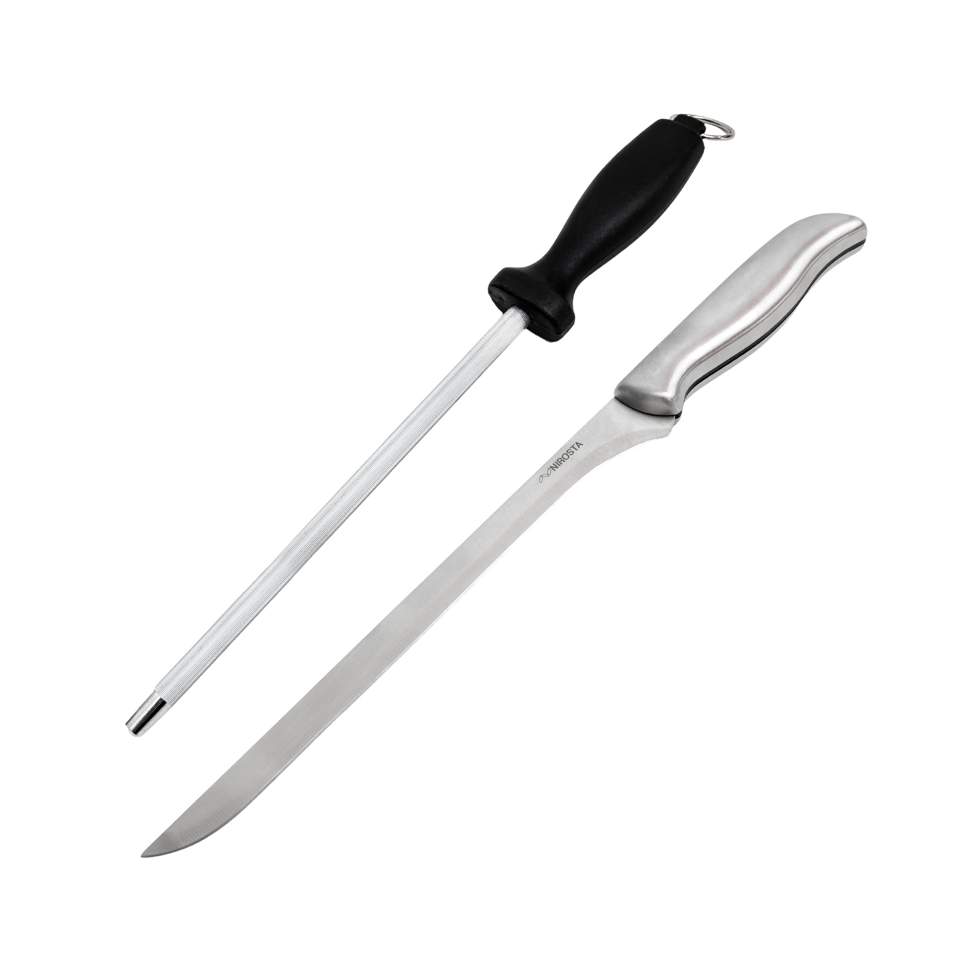 Set cuchillo jamonero + chaira SAPHIR