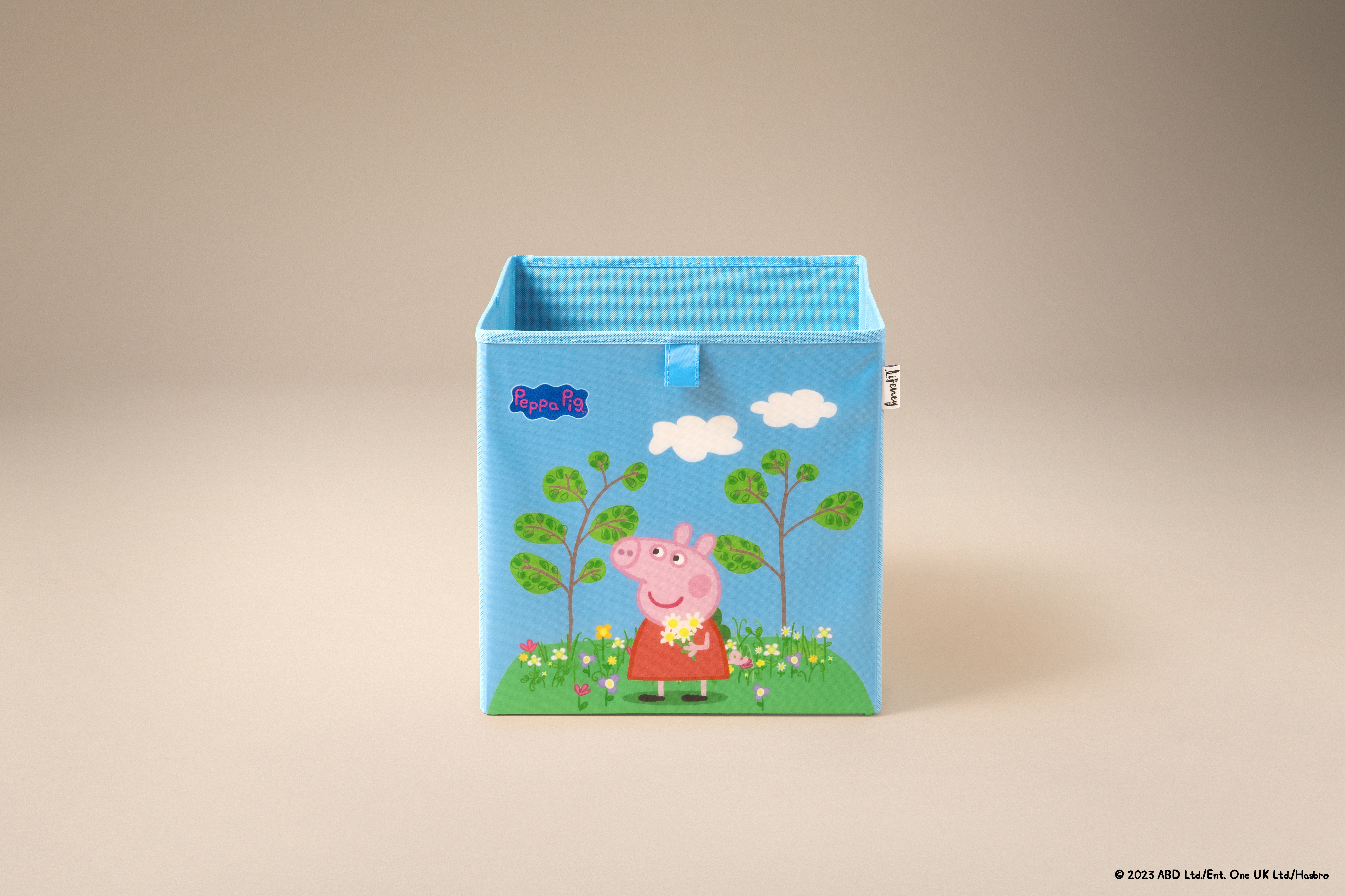 Lifeney - Caja de Almacenamiento Peppa Pig en Prado de Flores, Ideal para Juguetes y Accesorios, Diseño de Peppa Pig, con 5 Años de Garantía