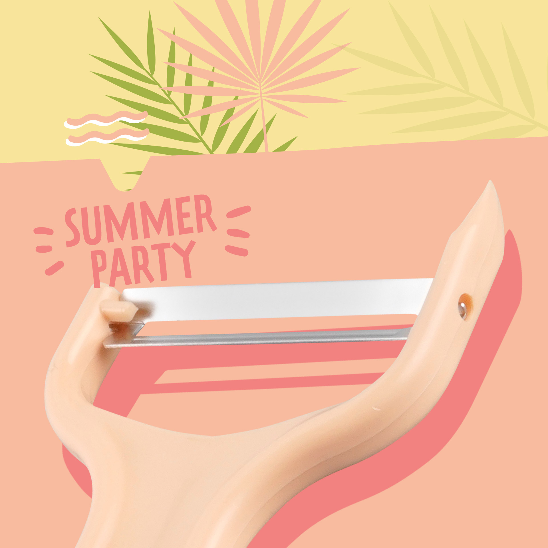 Fackelmann Pelador Summerparty – Herramienta esencial para tu cocina, Hecha en Alemania, Cuchilla de acero inoxidable, Resistente al lavavajillas, Diseño elegante en marrón y gris